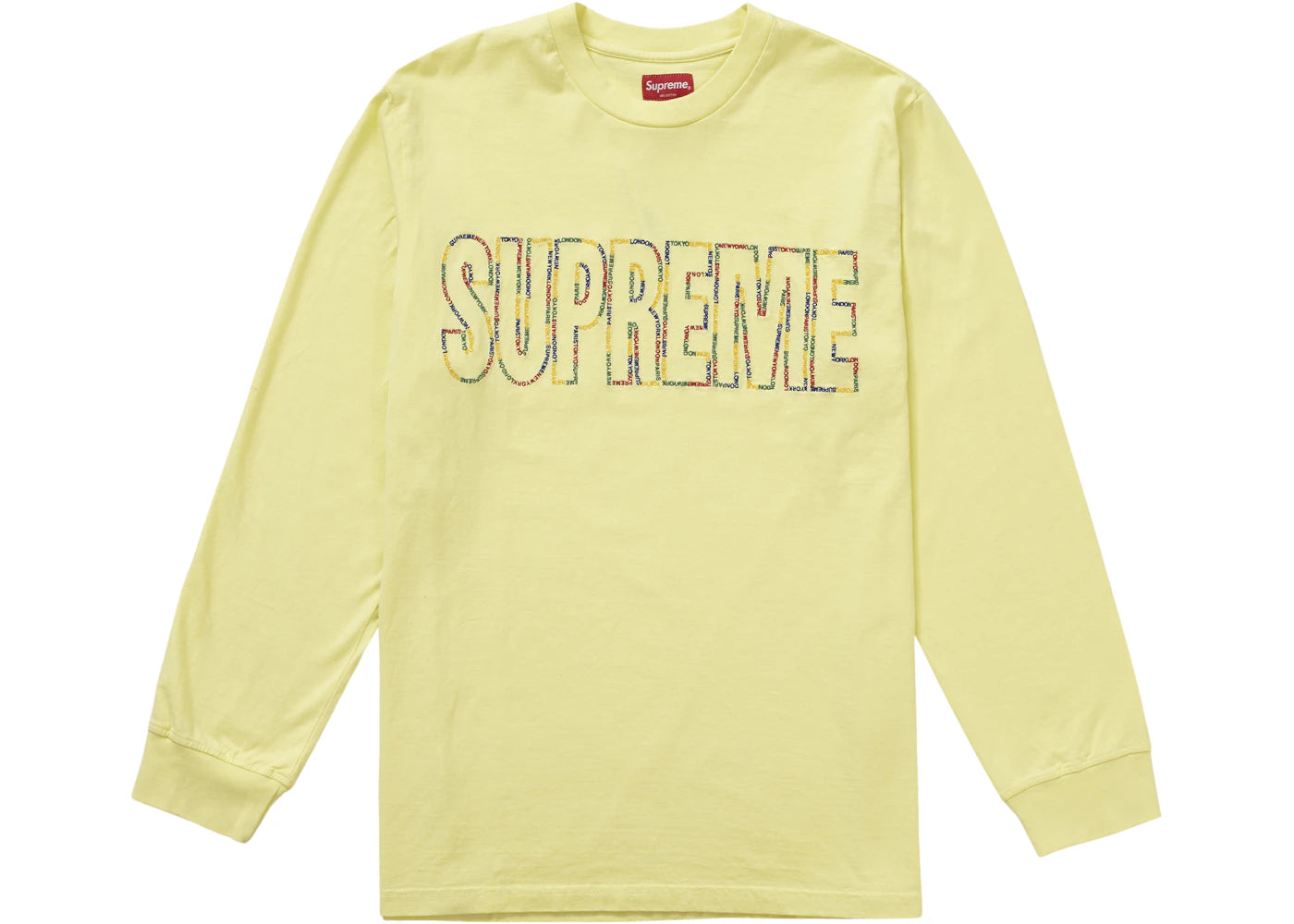 Supreme International L/S Tee Pale Yellow