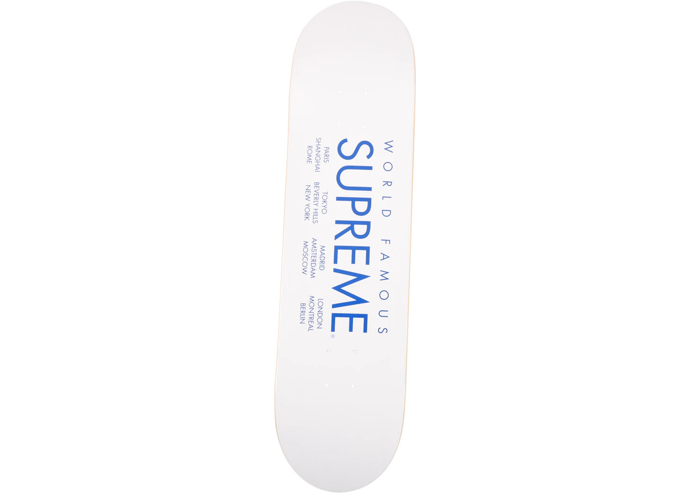 Supreme International Skateboard Deck White