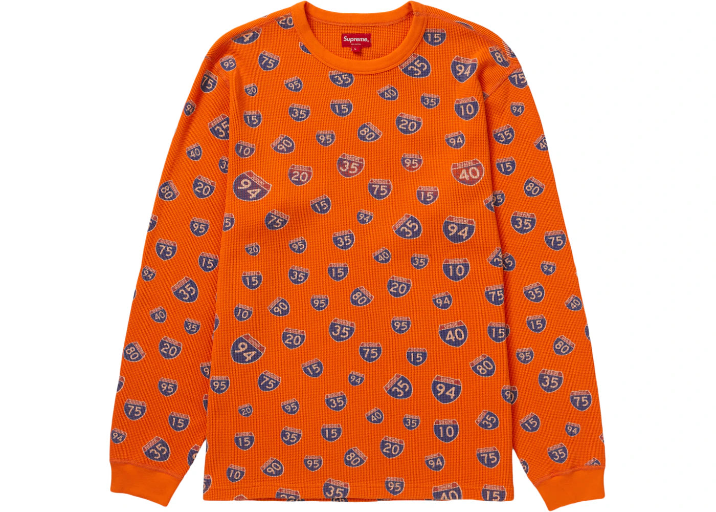Supreme Interstate Waffle Thermal Orange