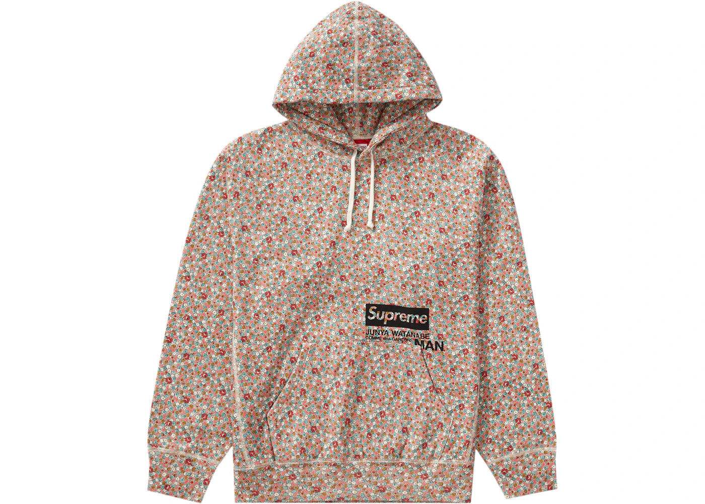 Supreme JUNYA WATANABE CDG MAN Hooded Sweatshirt Pink Flowers