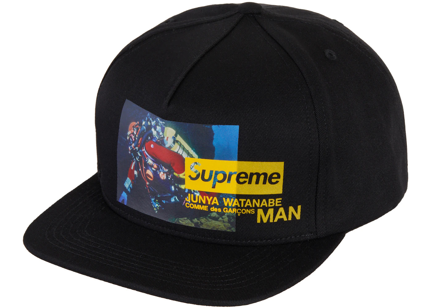 Supreme JUNYA WATANABE CDG MAN Nature 5-Panel Hat Black