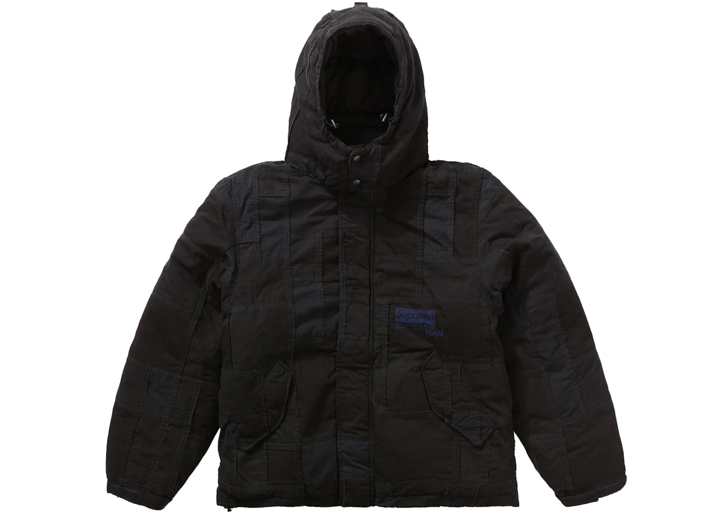 Supreme JUNYA WATANABE CDG MAN Patchwork Puffy Jacket Black