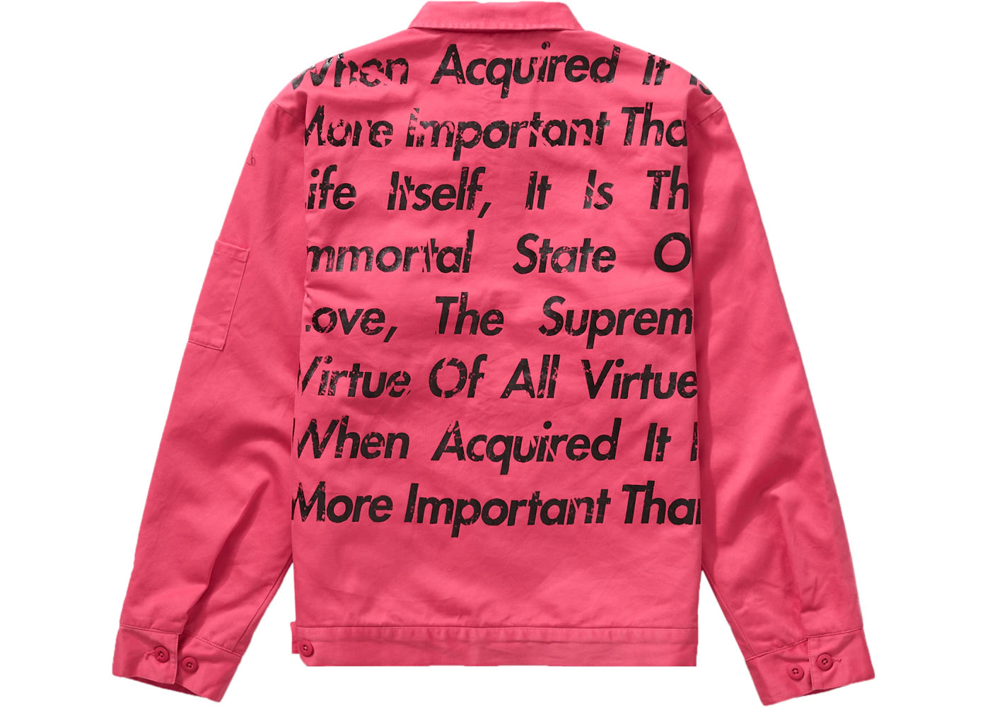 Supreme JUNYA WATANABE CDG MAN Printed Work Jacket Bright Pink
