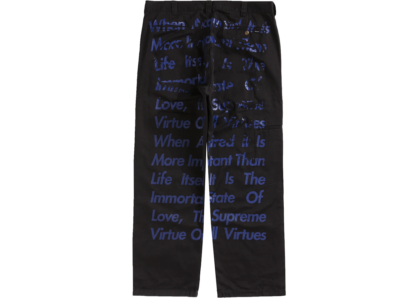 Supreme JUNYA WATANABE CDG MAN Printed Work Pant Black