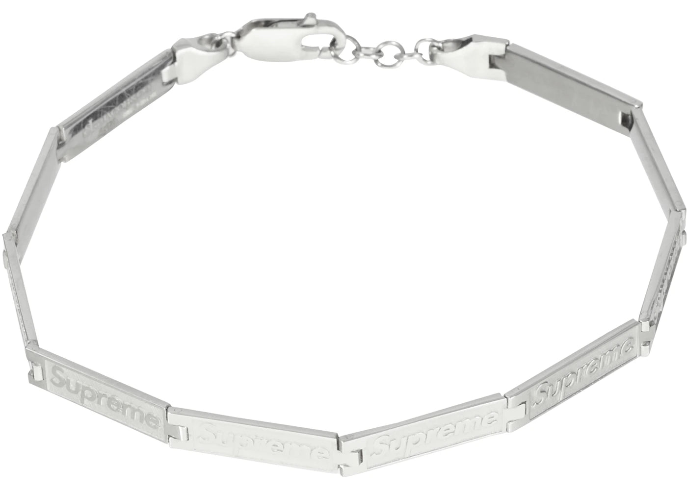 Supreme Jacob & Co Logo Link Bracelet Sterling Silver