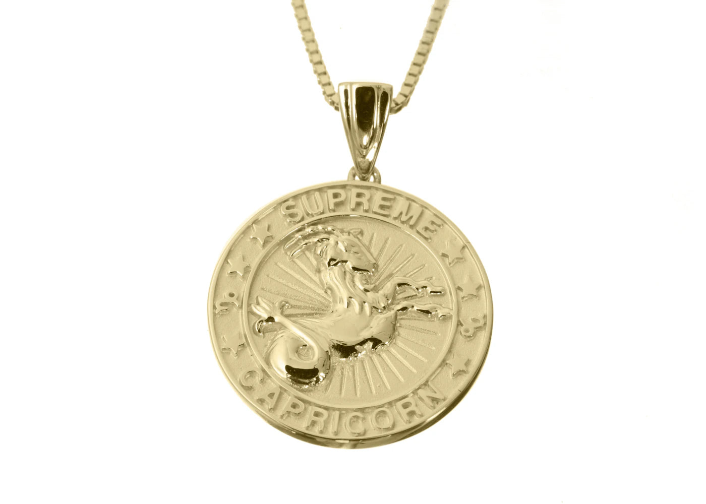 Supreme Jacob&Co Capricorn Zodiac Pendant 14K Gold