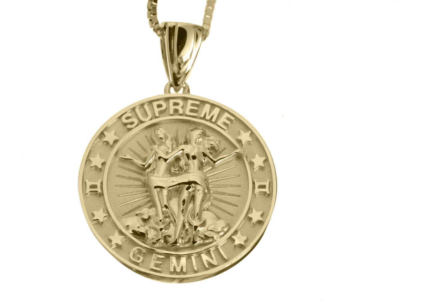 Supreme Jacob&Co Gemini Zodiac Pendant 14K Gold