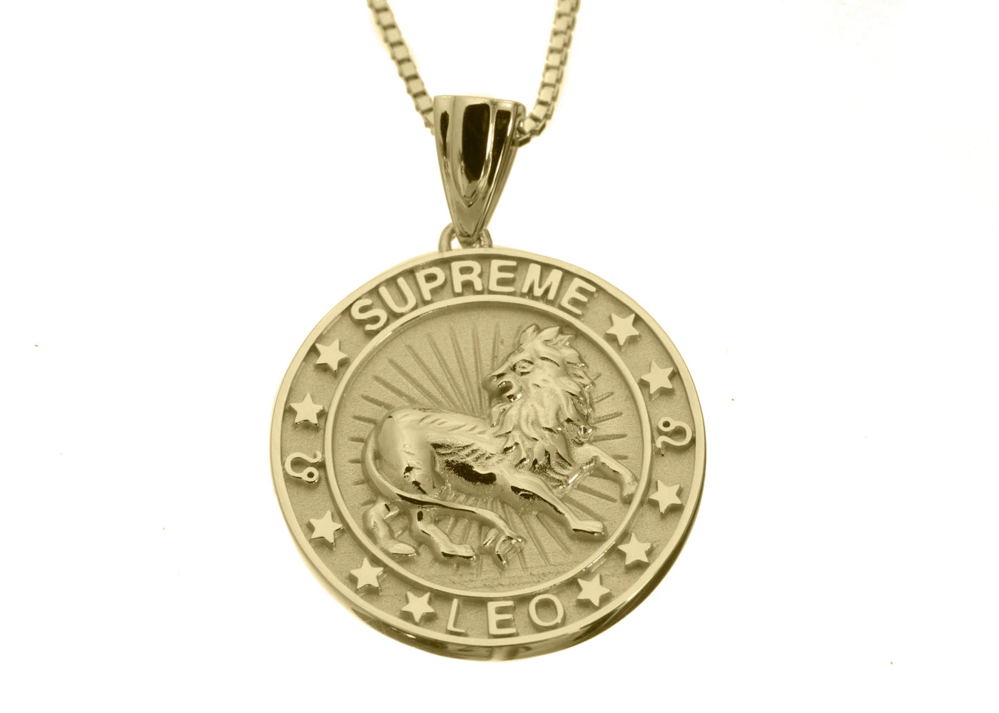 Supreme Jacob&Co Leo Zodiac Pendant 14K Gold