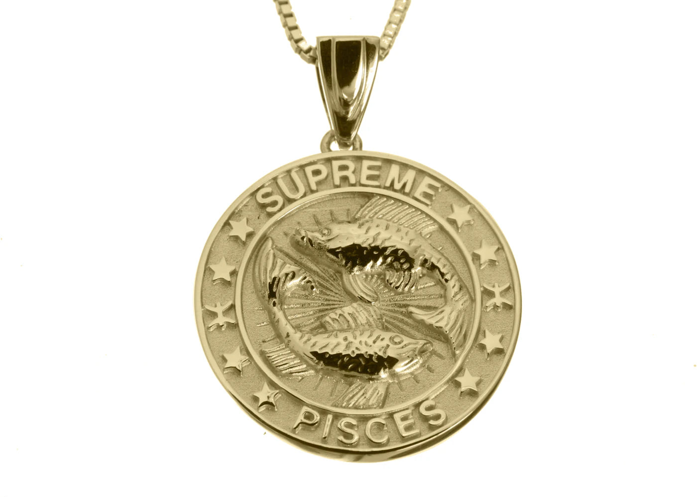 Supreme Jacob&Co Pisces Zodiac Pendant 14K Gold