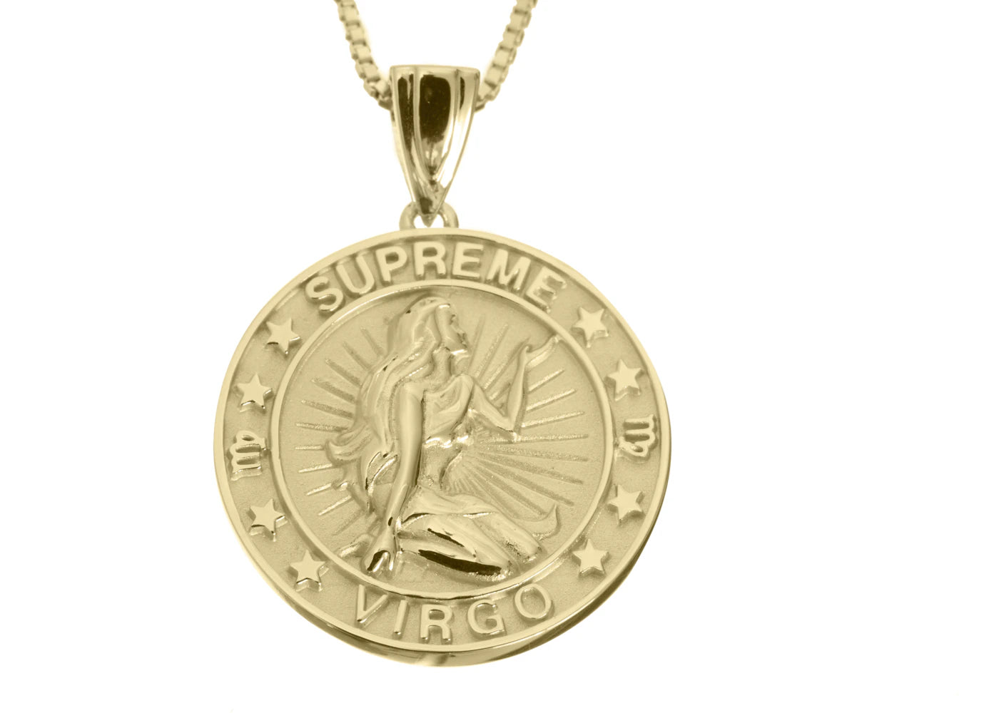 Supreme Jacob&Co Virgo Zodiac Pendant 14K Gold