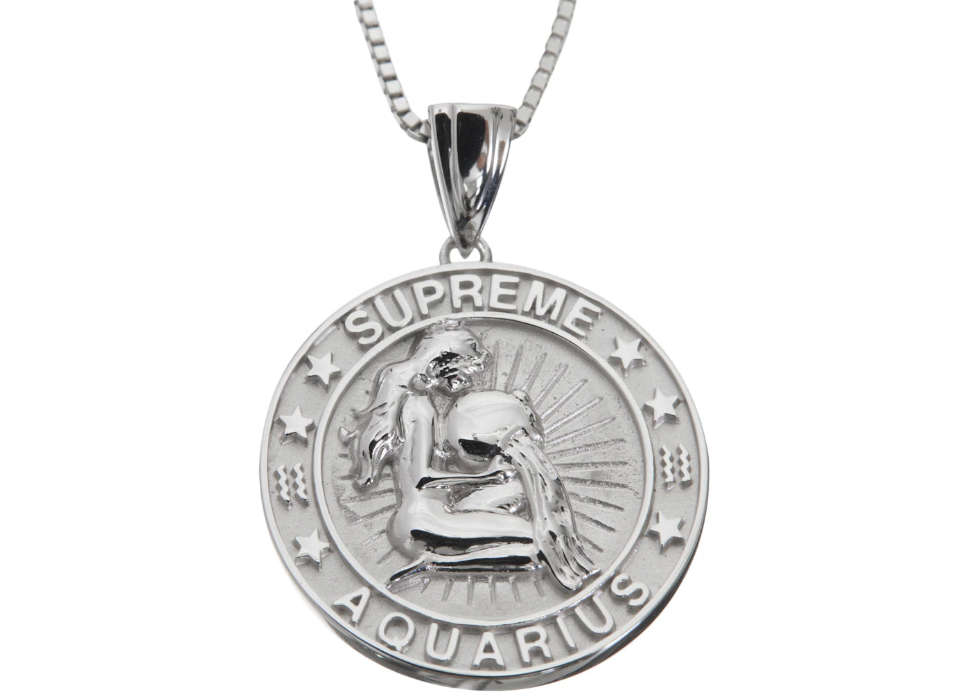 Supreme Jacob&Co Aquarius Zodiac Pendant Sterling Silver