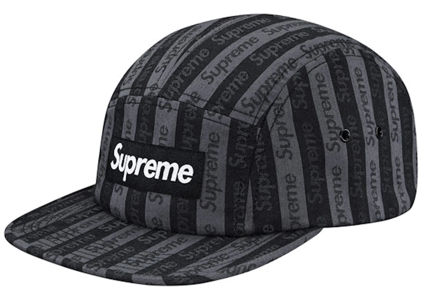 Supreme Jacquard All Over Camp Cap Black