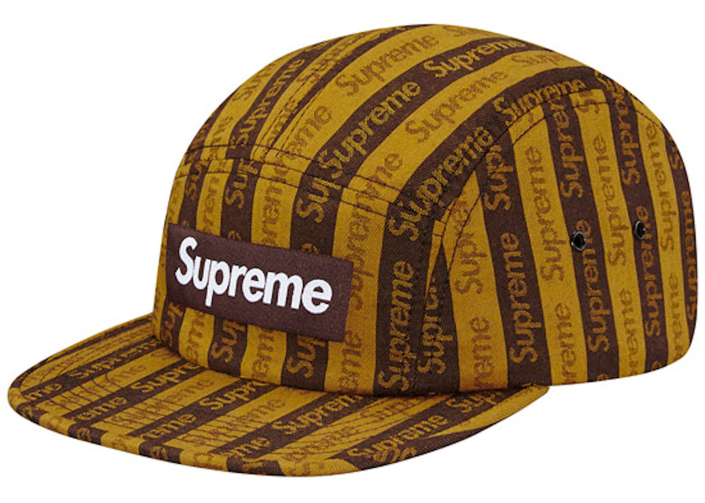 Supreme Jacquard All Over Camp Cap Brown