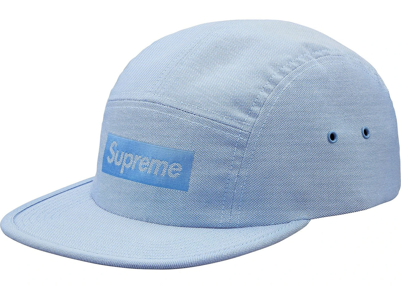 Supreme Jacquard Box Logo Camp Cap Navy