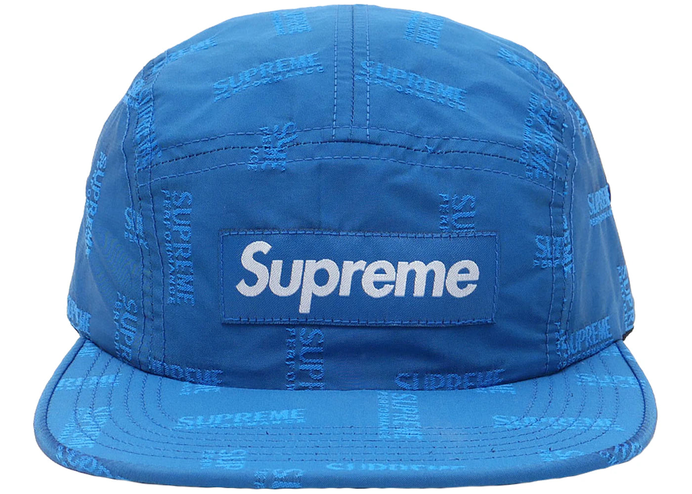 Supreme Jacquard Camp Cap Blue