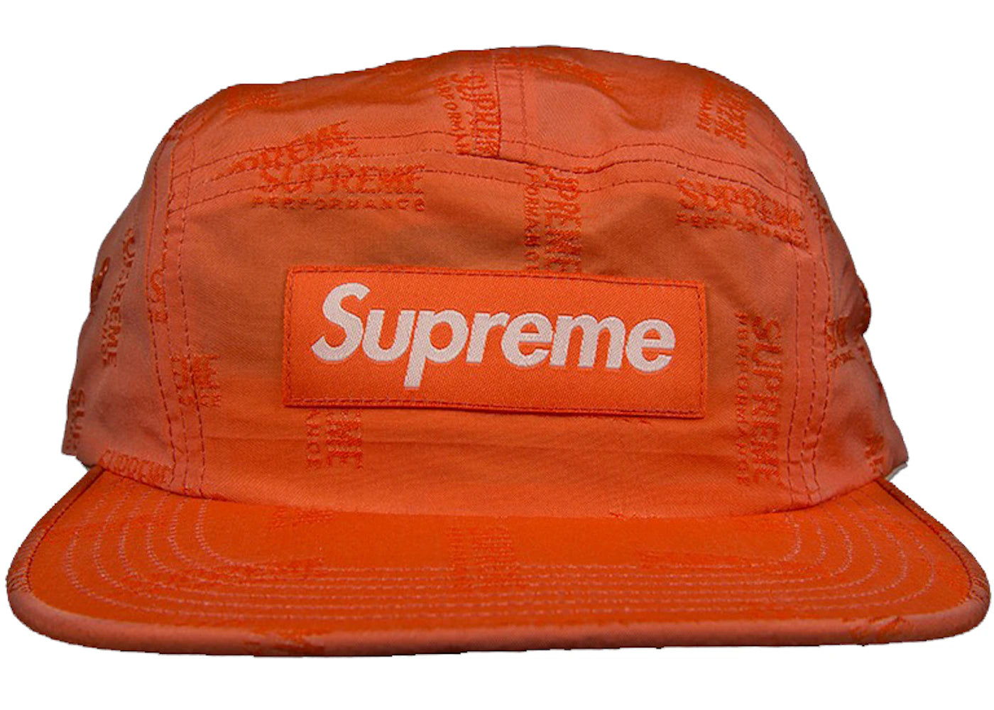 Supreme Jacquard Camp Cap Orange