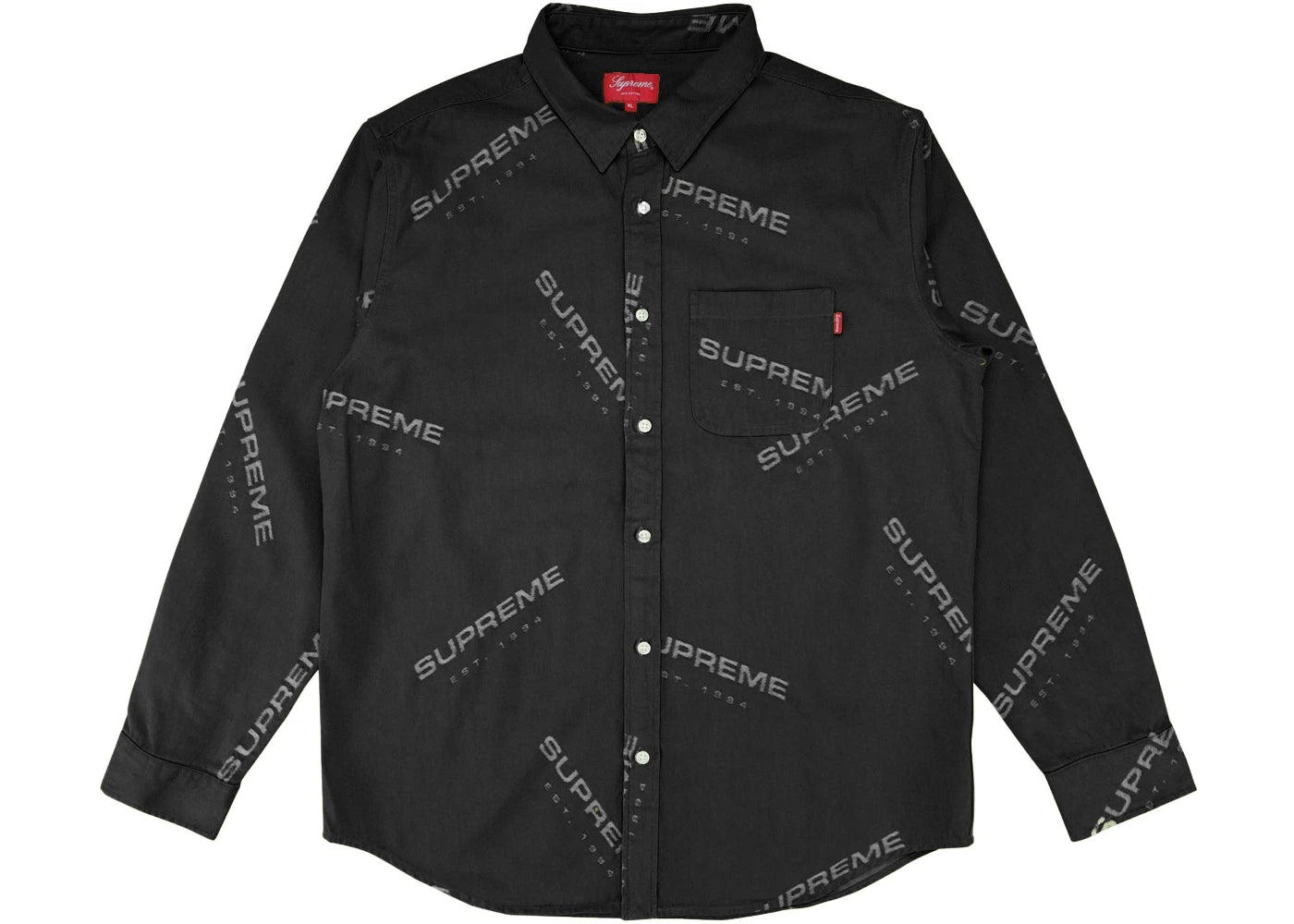 Supreme Jacquard Denim Shirt Black