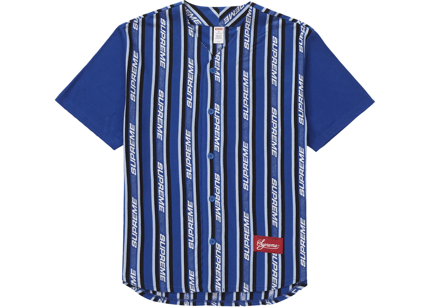 Supreme Jacquard Logo Baseball Jersey Royal