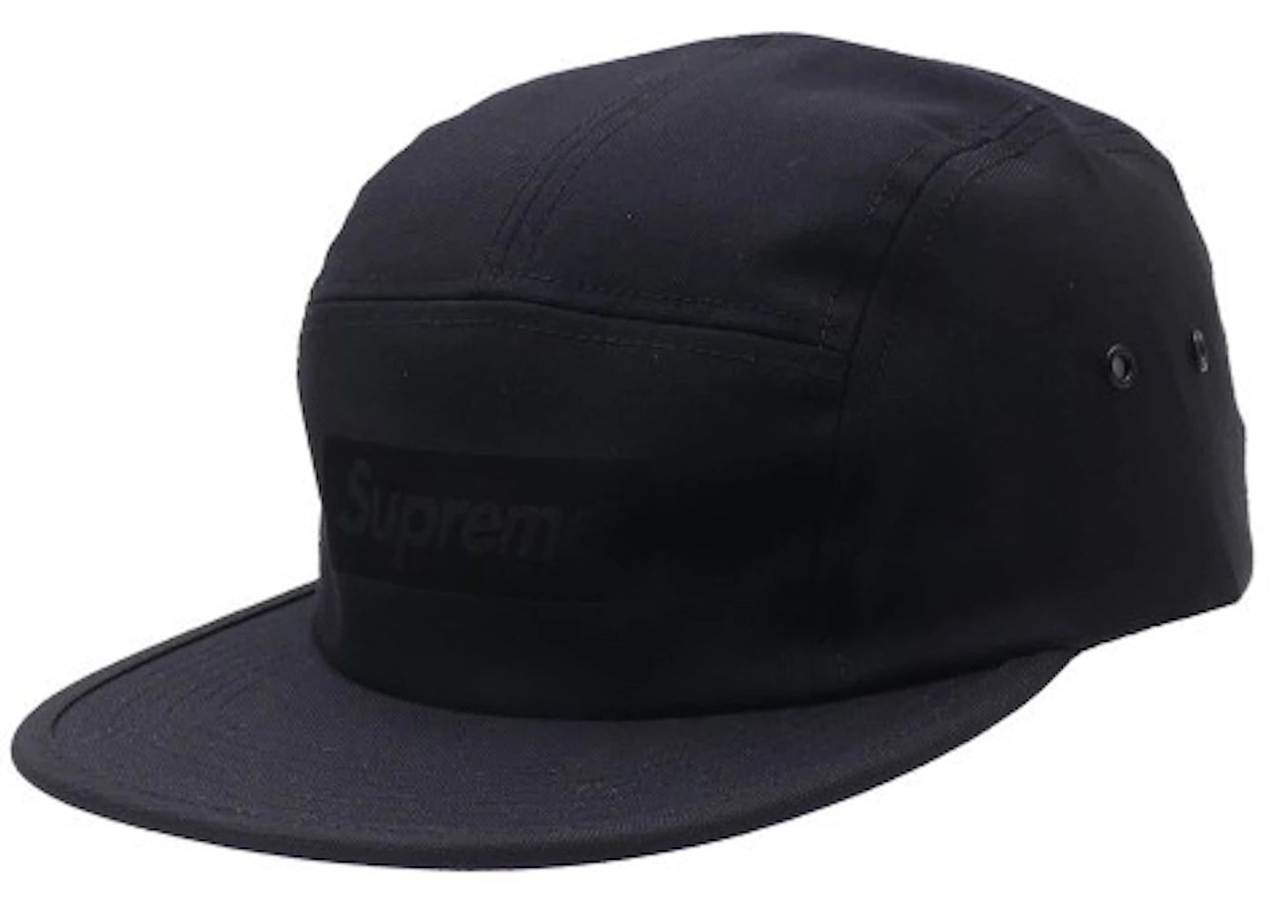 Supreme Jacquard Logo Camp Cap Black