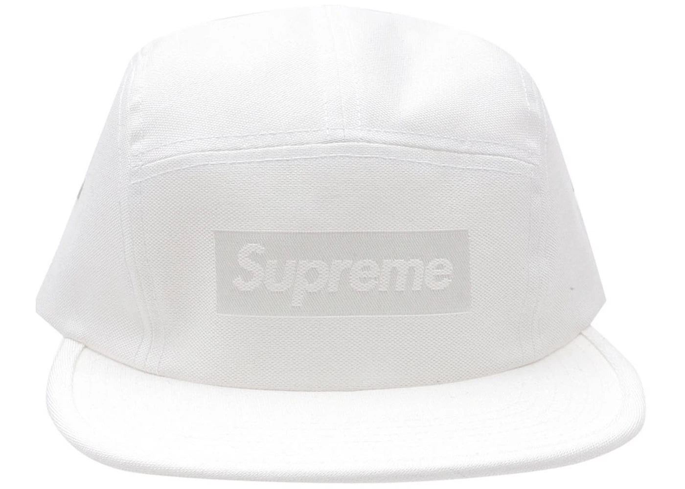 Supreme Jacquard Logo Camp Cap White