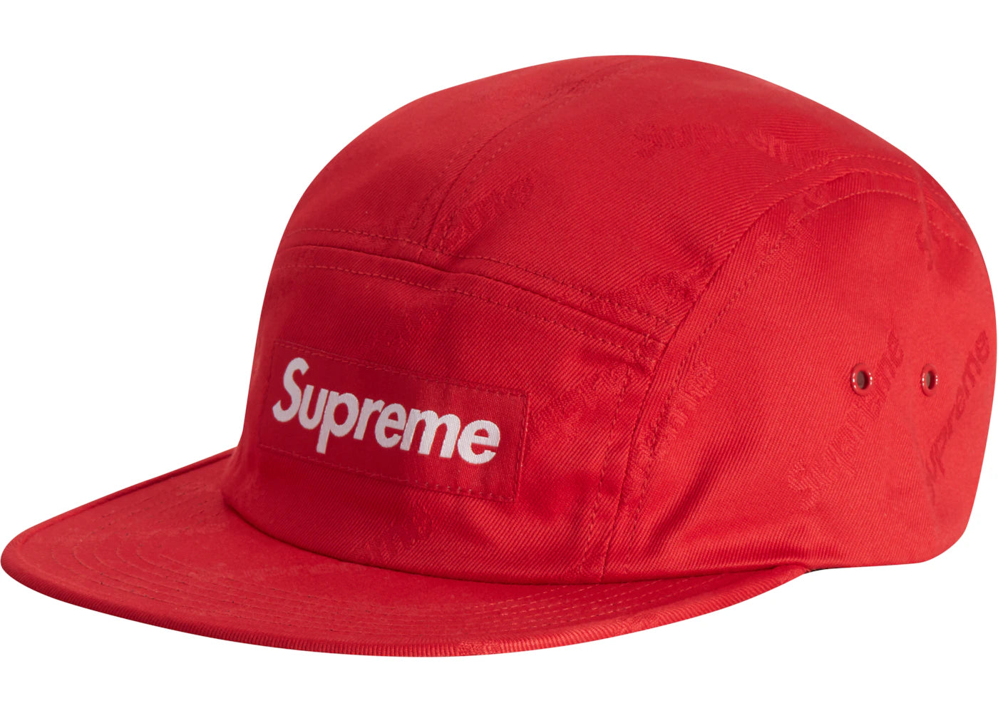 Supreme Jacquard Logos Twill Camp Cap Red