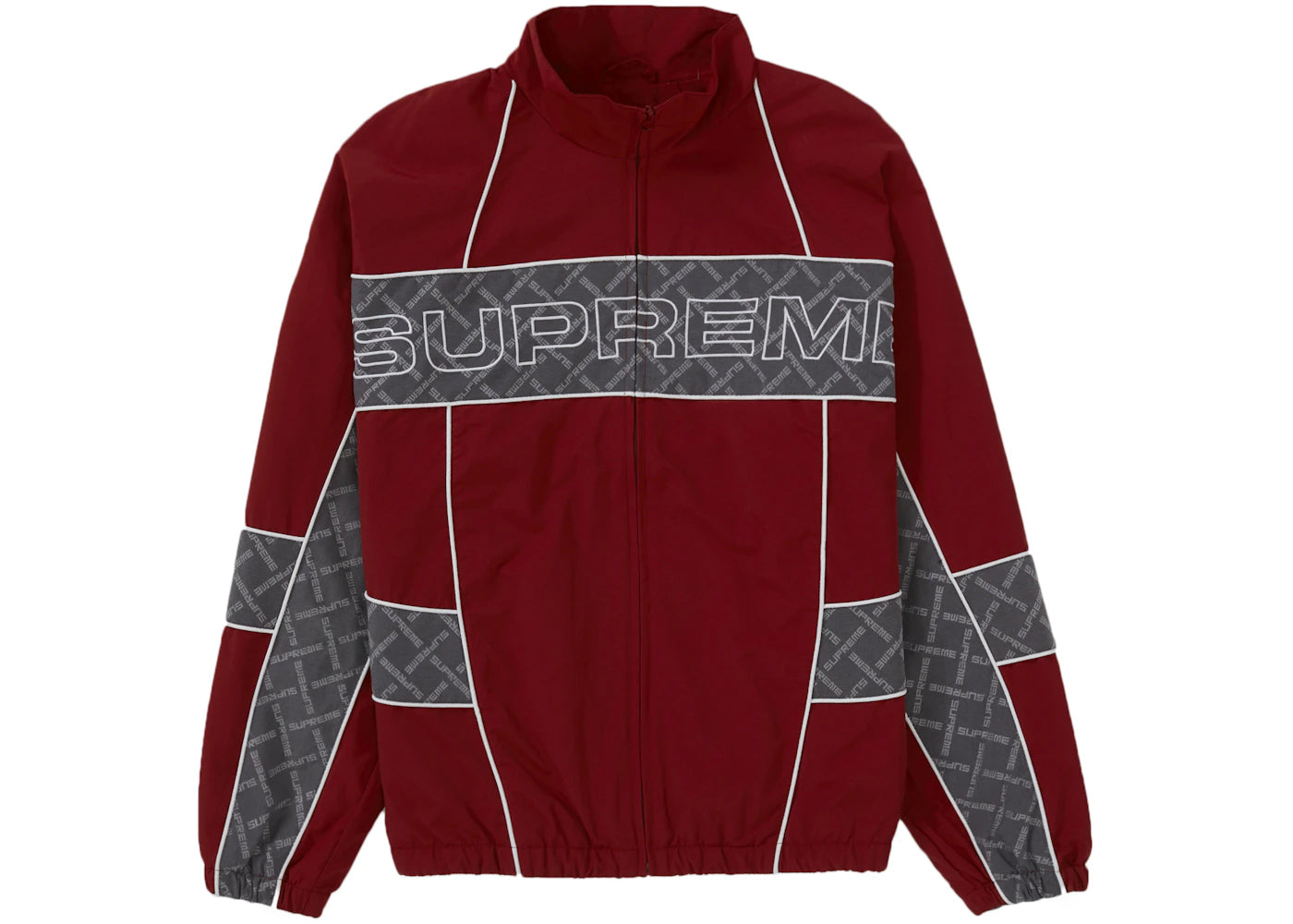 Supreme Jacquard Panel Track Jacket Red