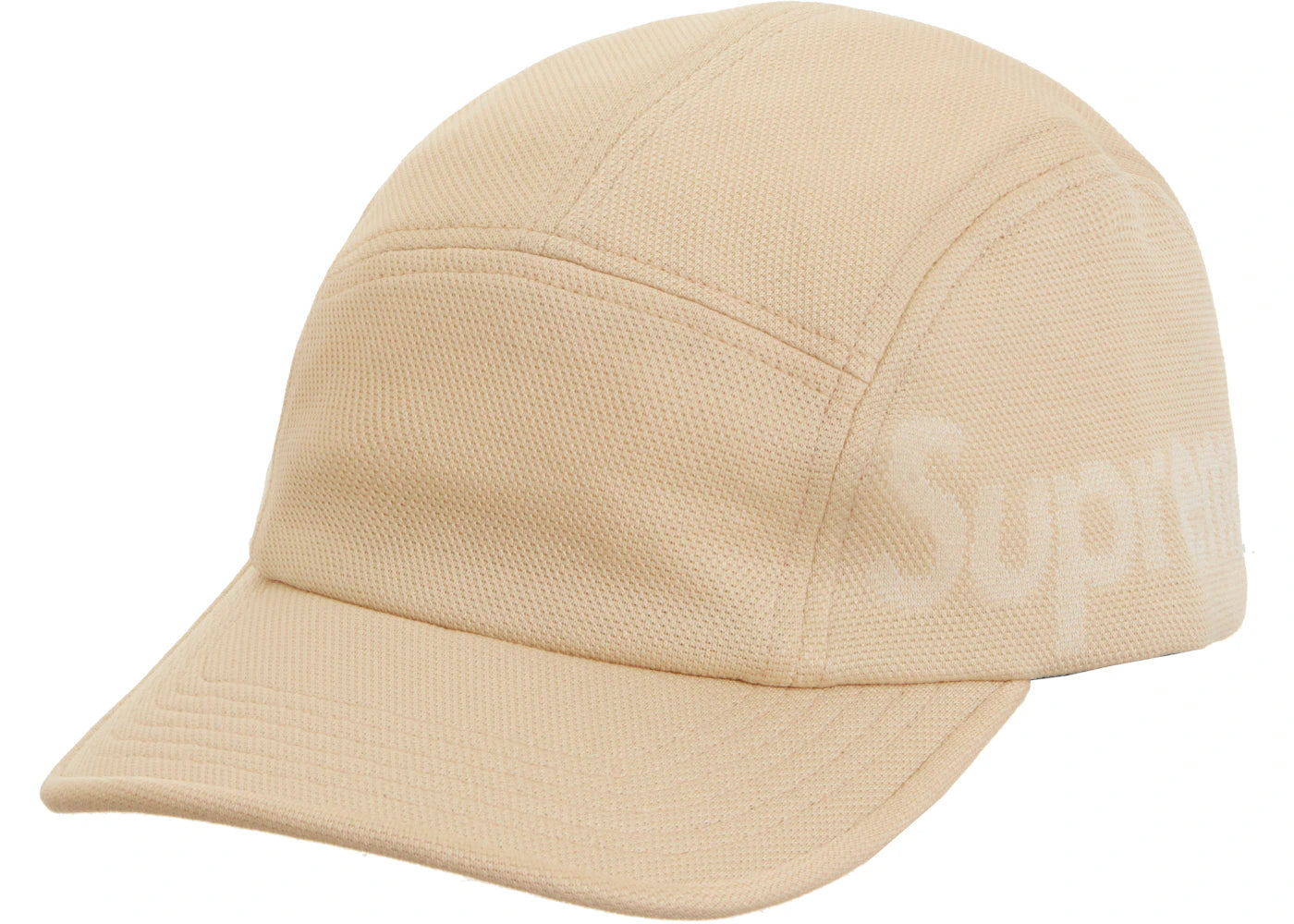 Supreme Jacquard Pique Camp Cap Tan