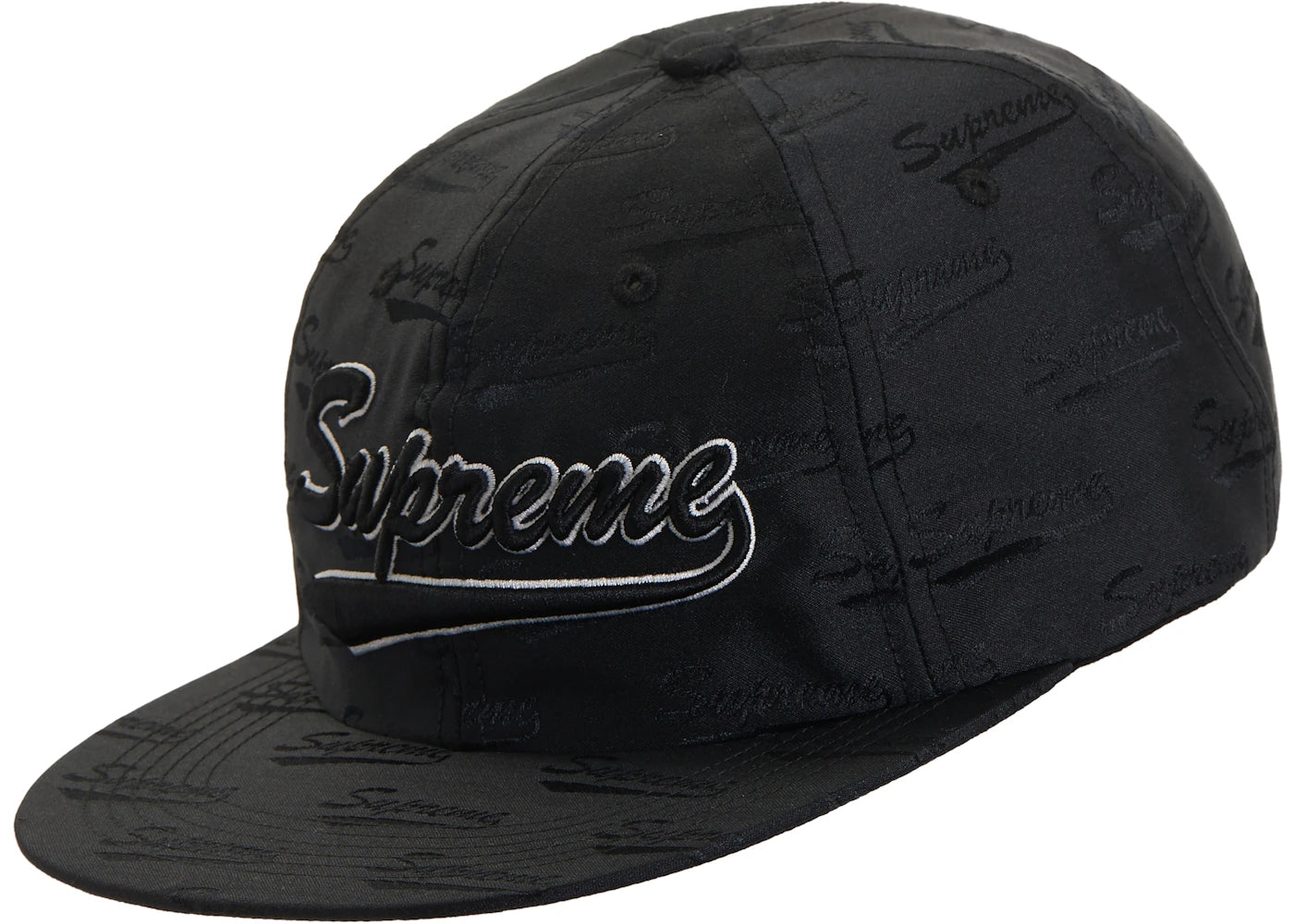 Supreme Jacquard Script 6-Panel Black