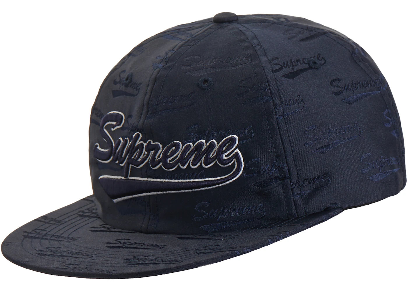 Supreme Jacquard Script 6-Panel Navy