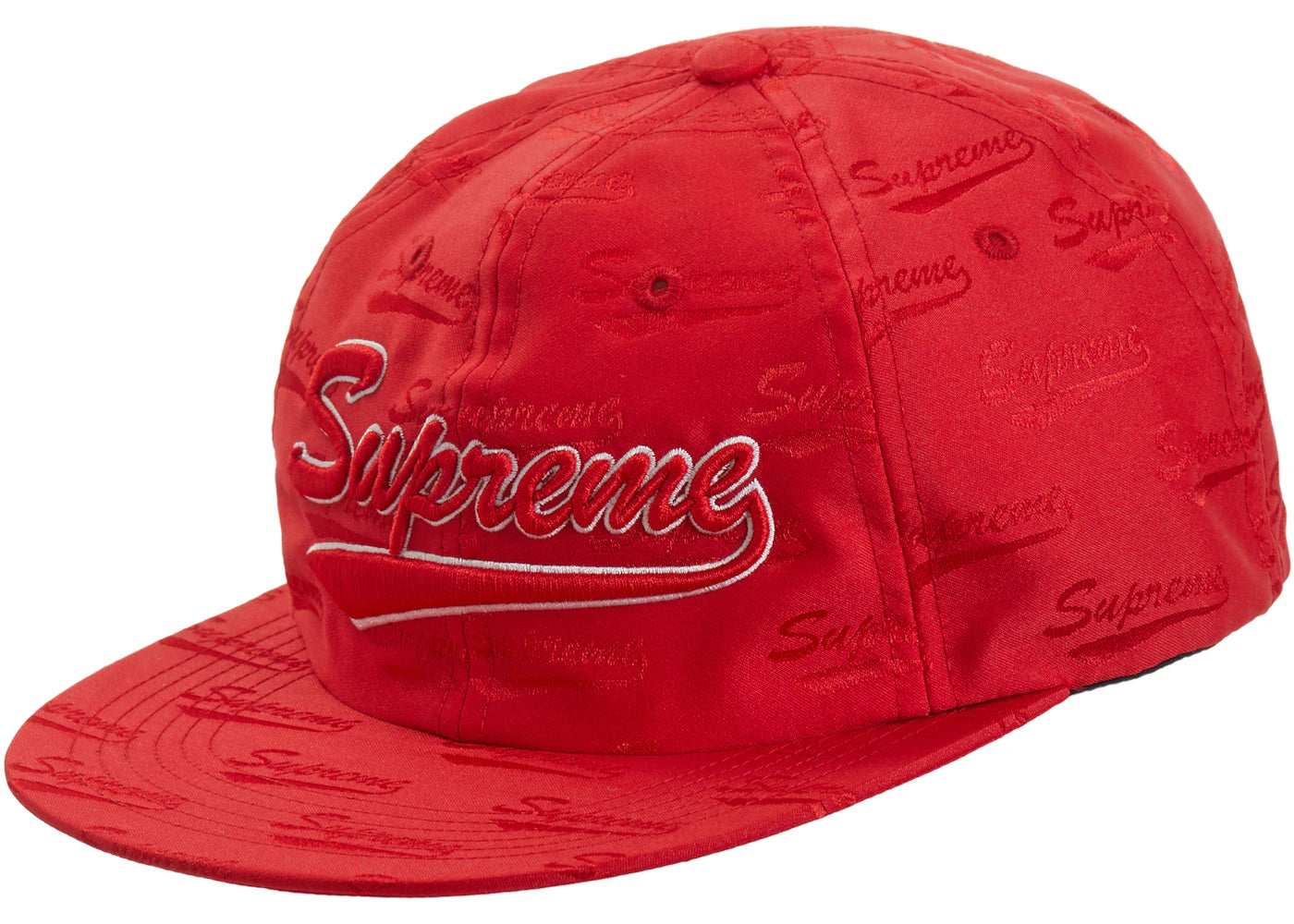 Supreme Jacquard Script 6-Panel Red