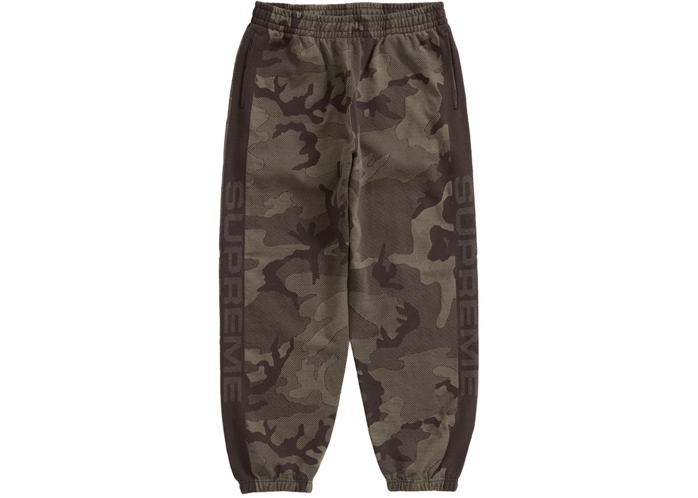 Supreme Jacquard Stripe Sweatpant Brown Camo