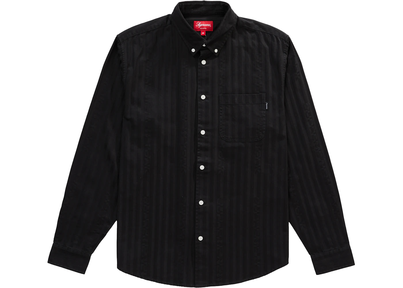 Supreme Jacquard Stripe Twill Shirt Black