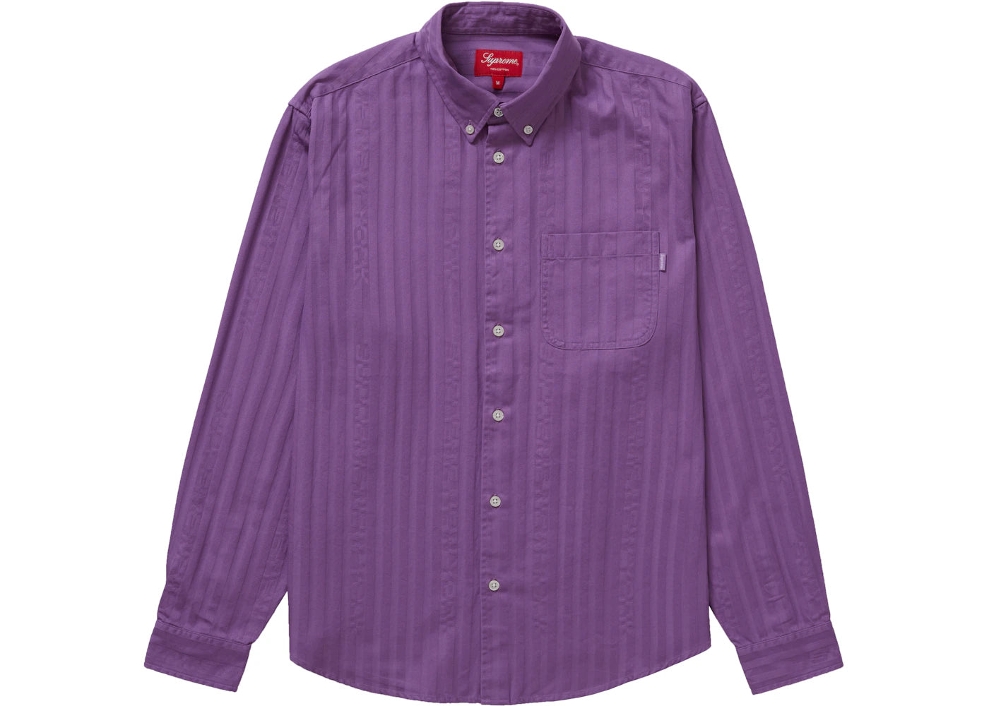 Supreme Jacquard Stripe Twill Shirt Dusty Purple