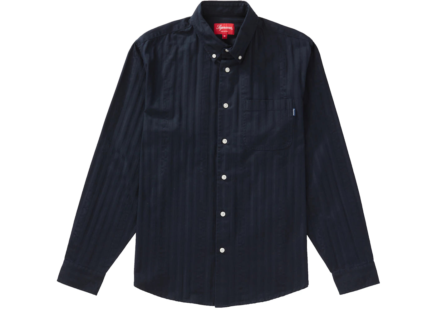 Supreme Jacquard Stripe Twill Shirt Navy
