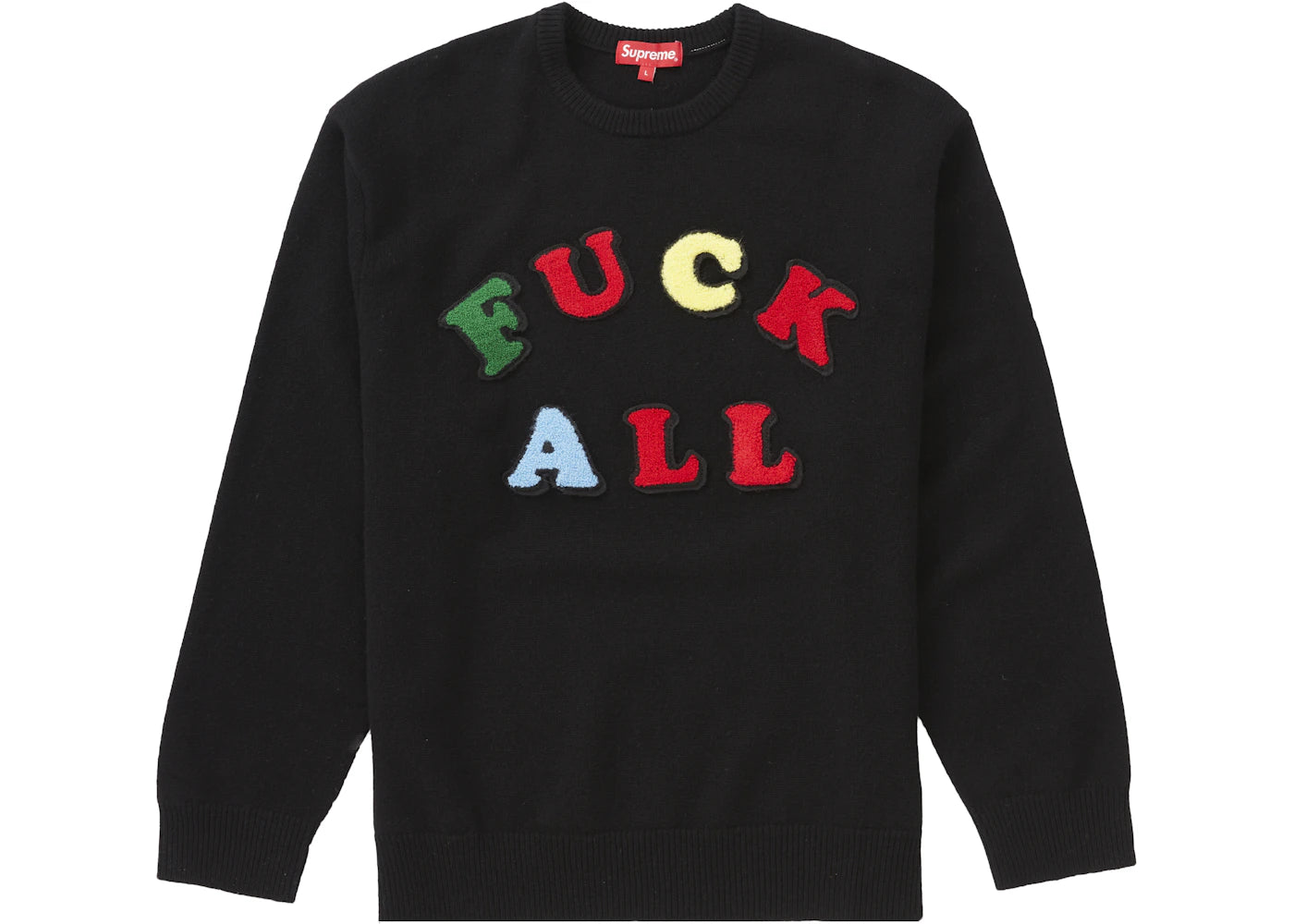 Supreme Jamie Reid Fuck All Sweater Black