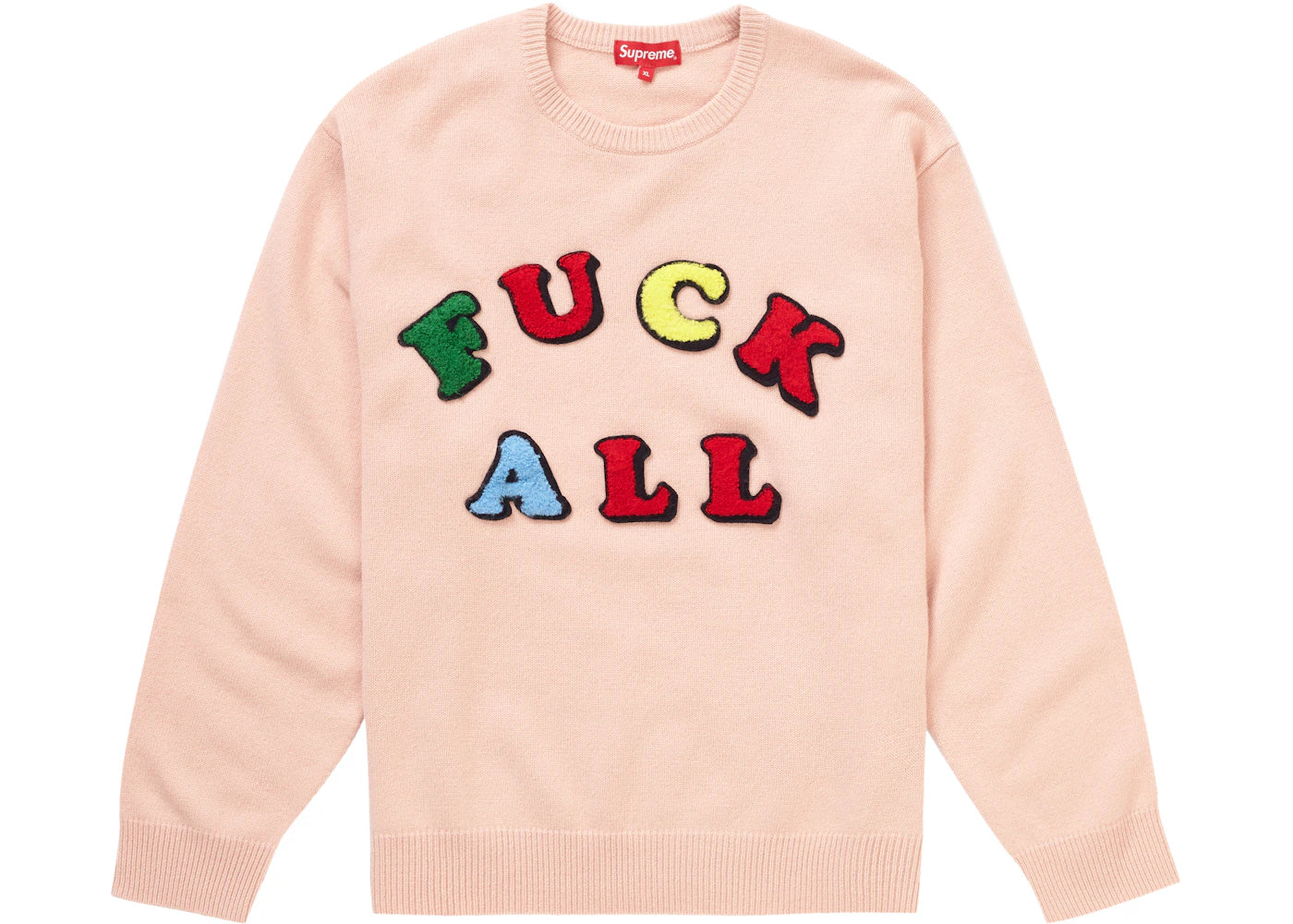Supreme Jamie Reid Fuck All Sweater Dusty Pink