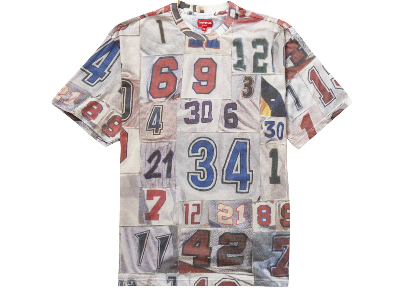 Supreme Jersey Collage S/S Top White