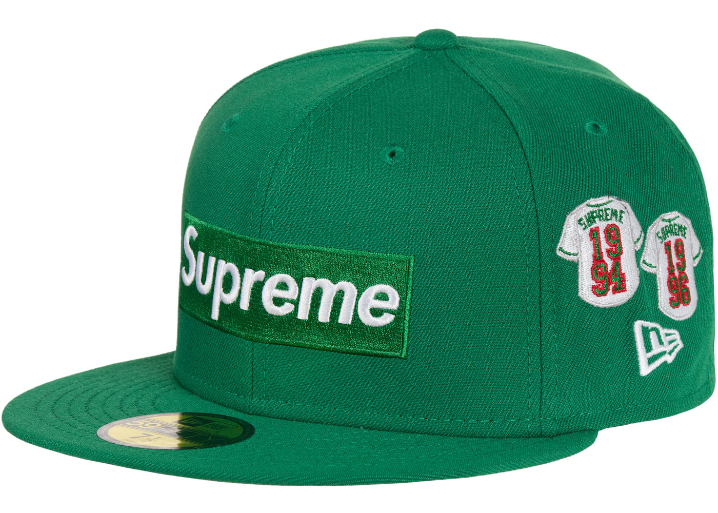 Supreme Jerseys Box Logo New Era Fitted Hat Green