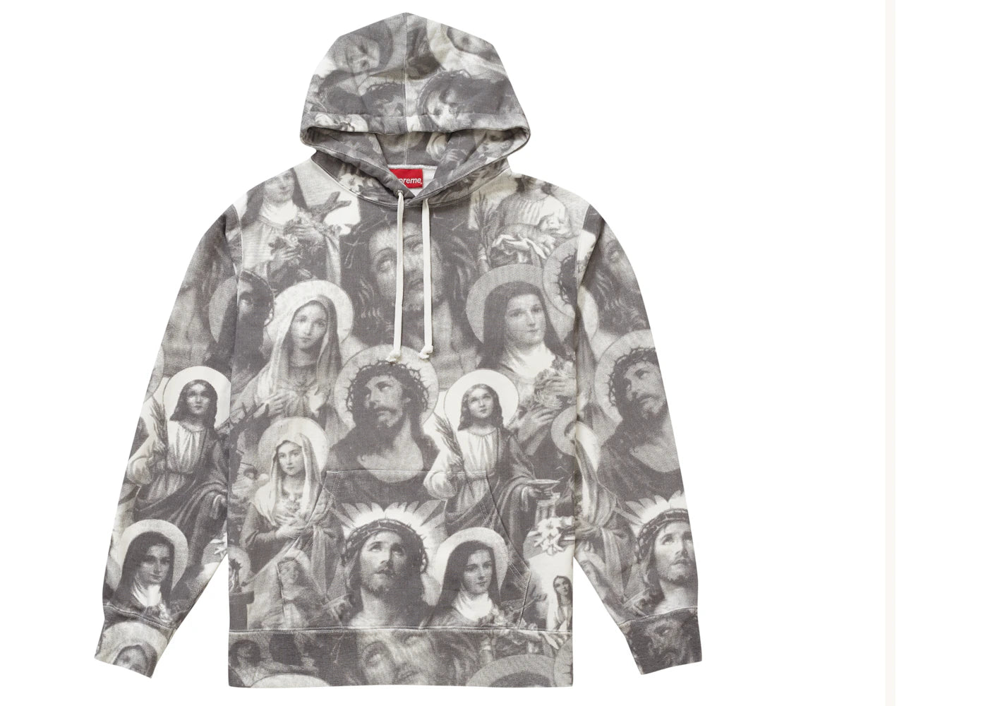 Supreme Jesus and Mary Hooded Sweatshirt Dark Grey