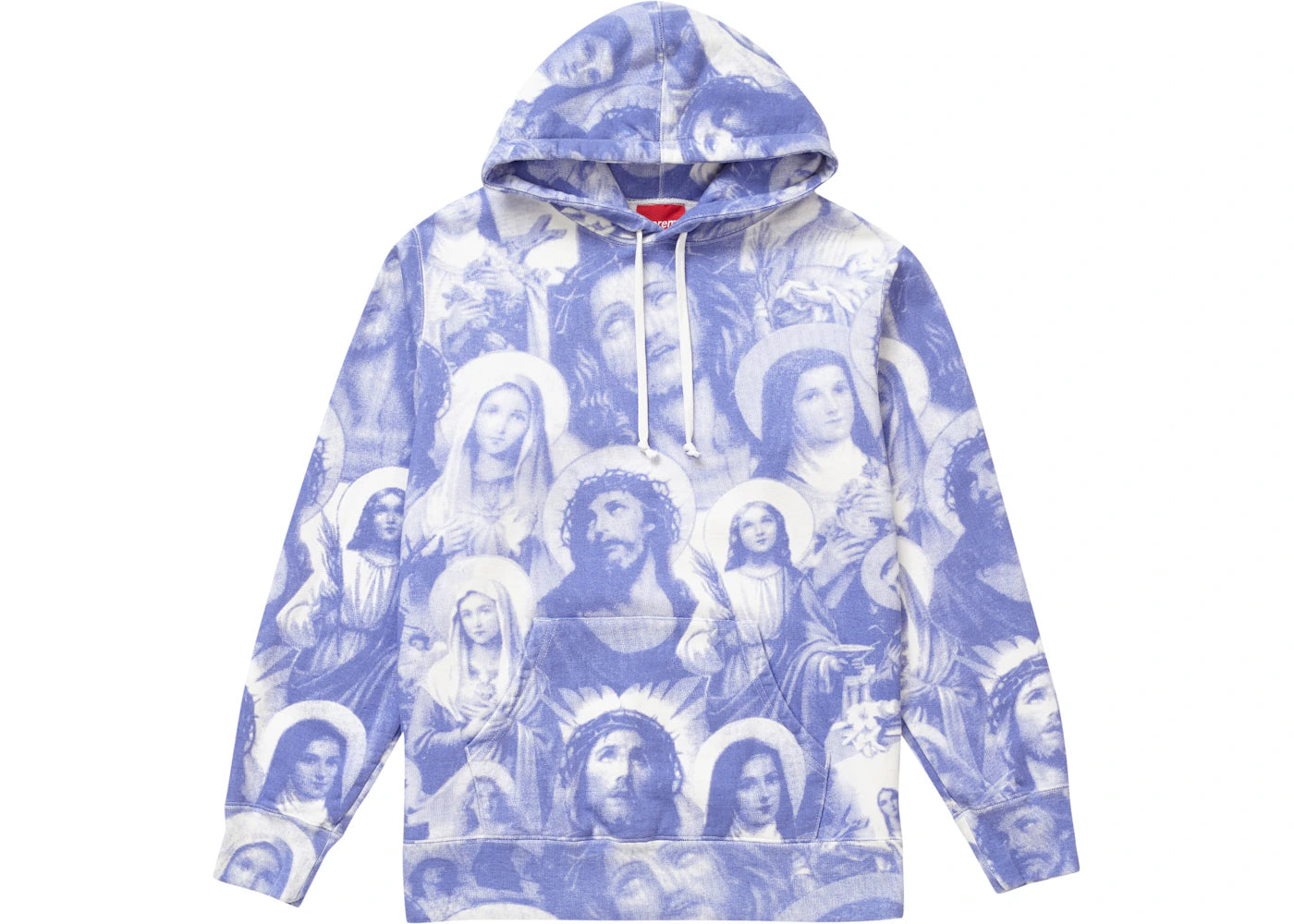 Supreme Jesus and Mary Hooded Sweatshirt Purple