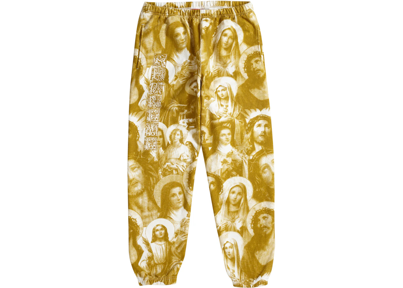 Supreme Jesus and Mary Sweatpant Gold