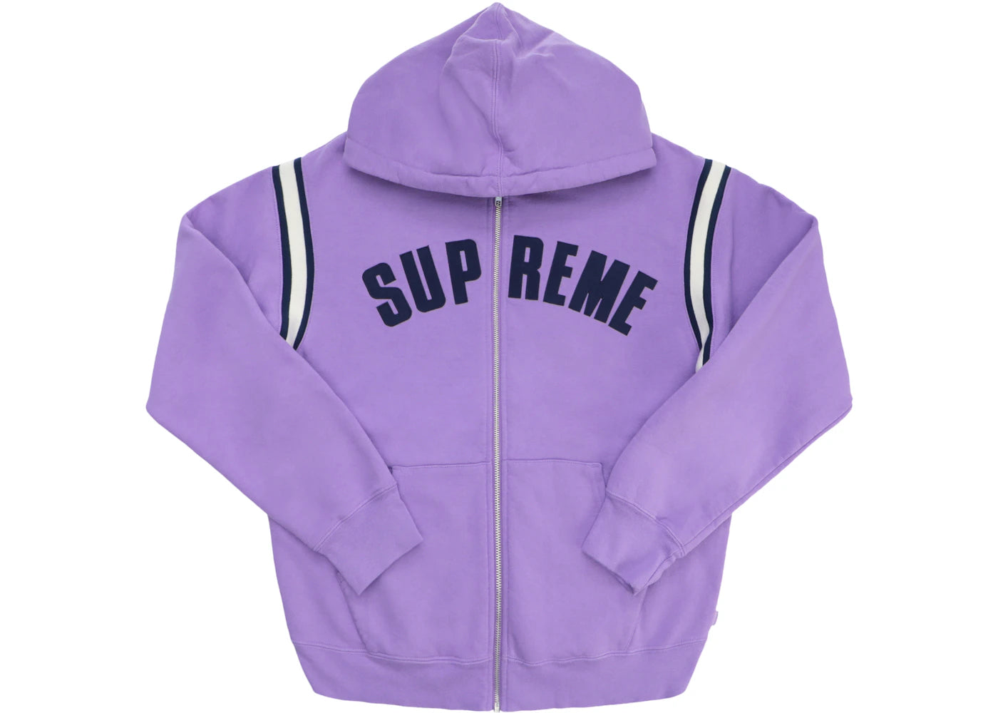 Supreme Jet Sleeve Zip Up Hooded Sweatshirt Violet