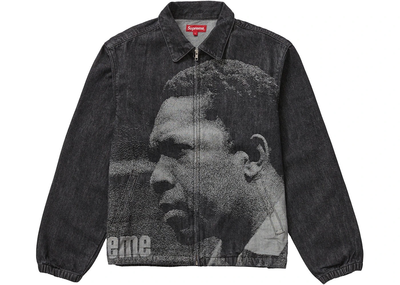 Supreme John Coltrane A Love Supreme Denim Harrington Jacket Black