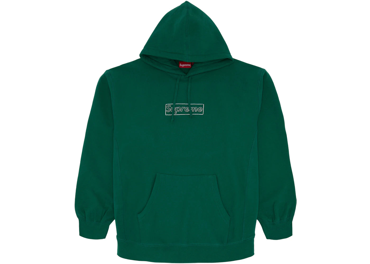 Supreme KAWS Chalk Logo Hooded Sweatshirt Light Pine