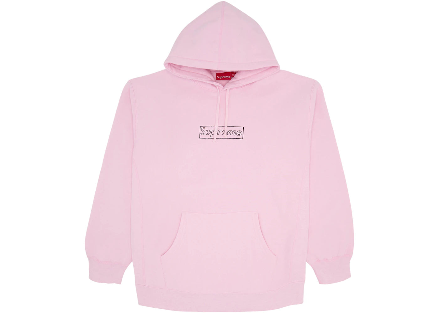 Supreme KAWS Chalk Logo Hooded Sweatshirt Light Pink