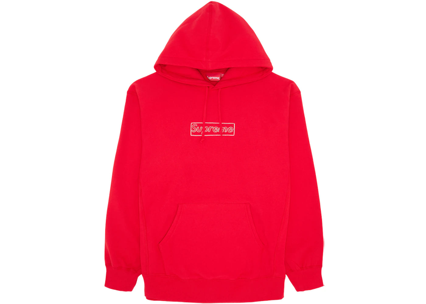 Supreme KAWS Chalk Logo Hooded Sweatshirt Red