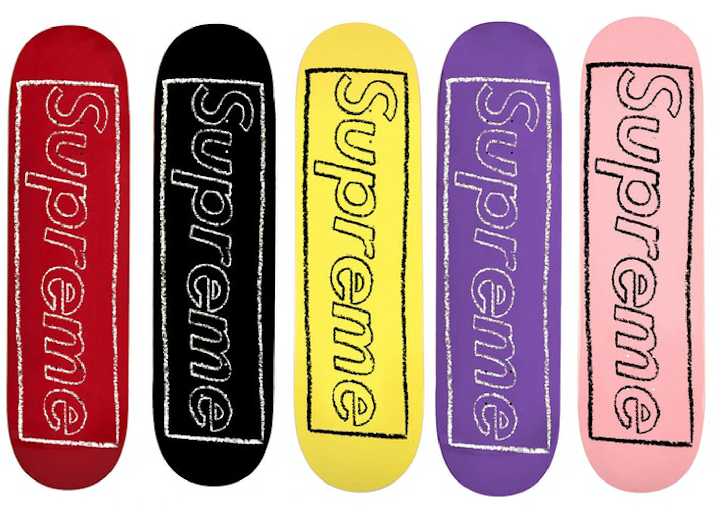 Supreme KAWS Chalk Logo Skateboard Deck Set