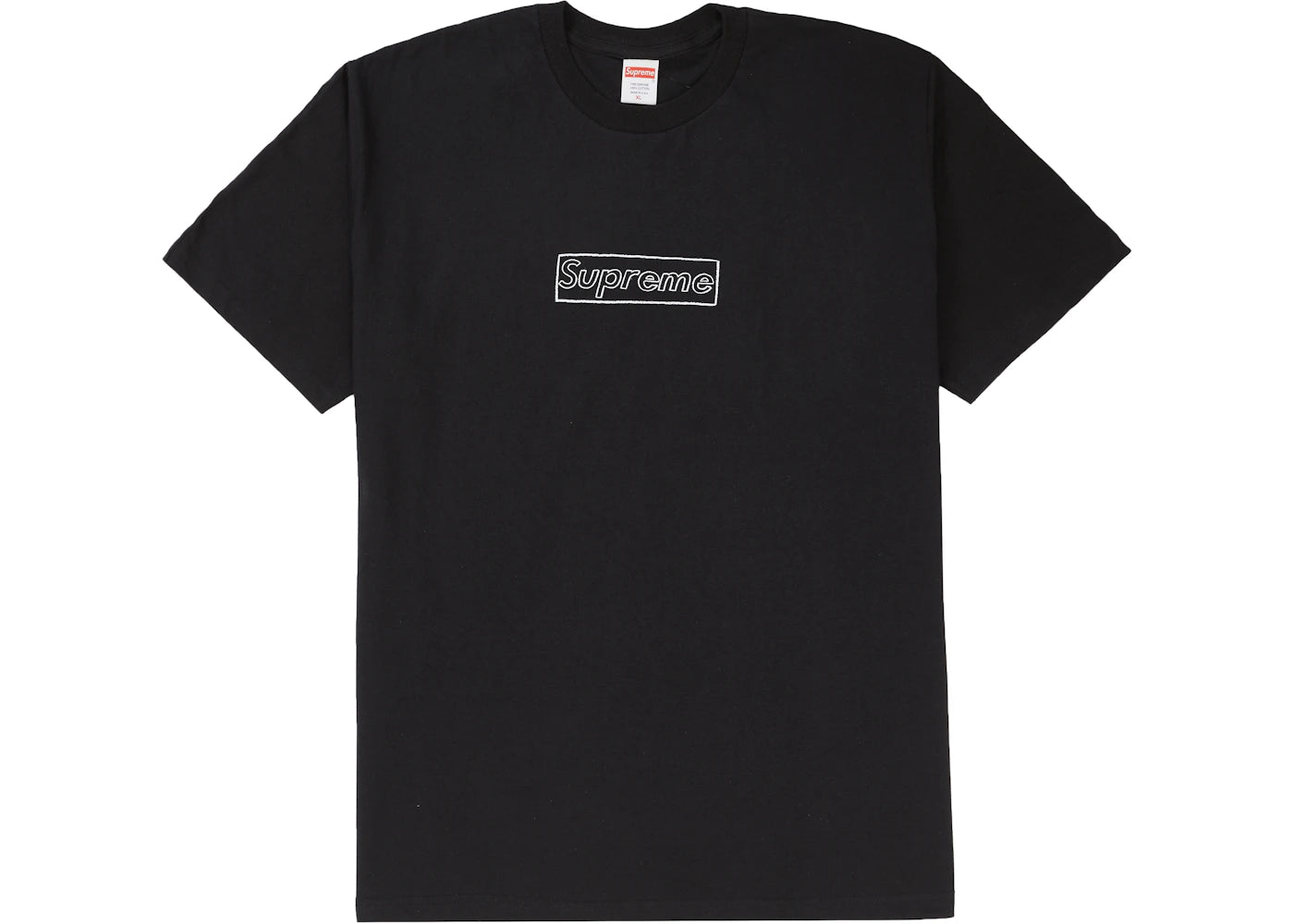 Supreme KAWS Chalk Logo Tee Black