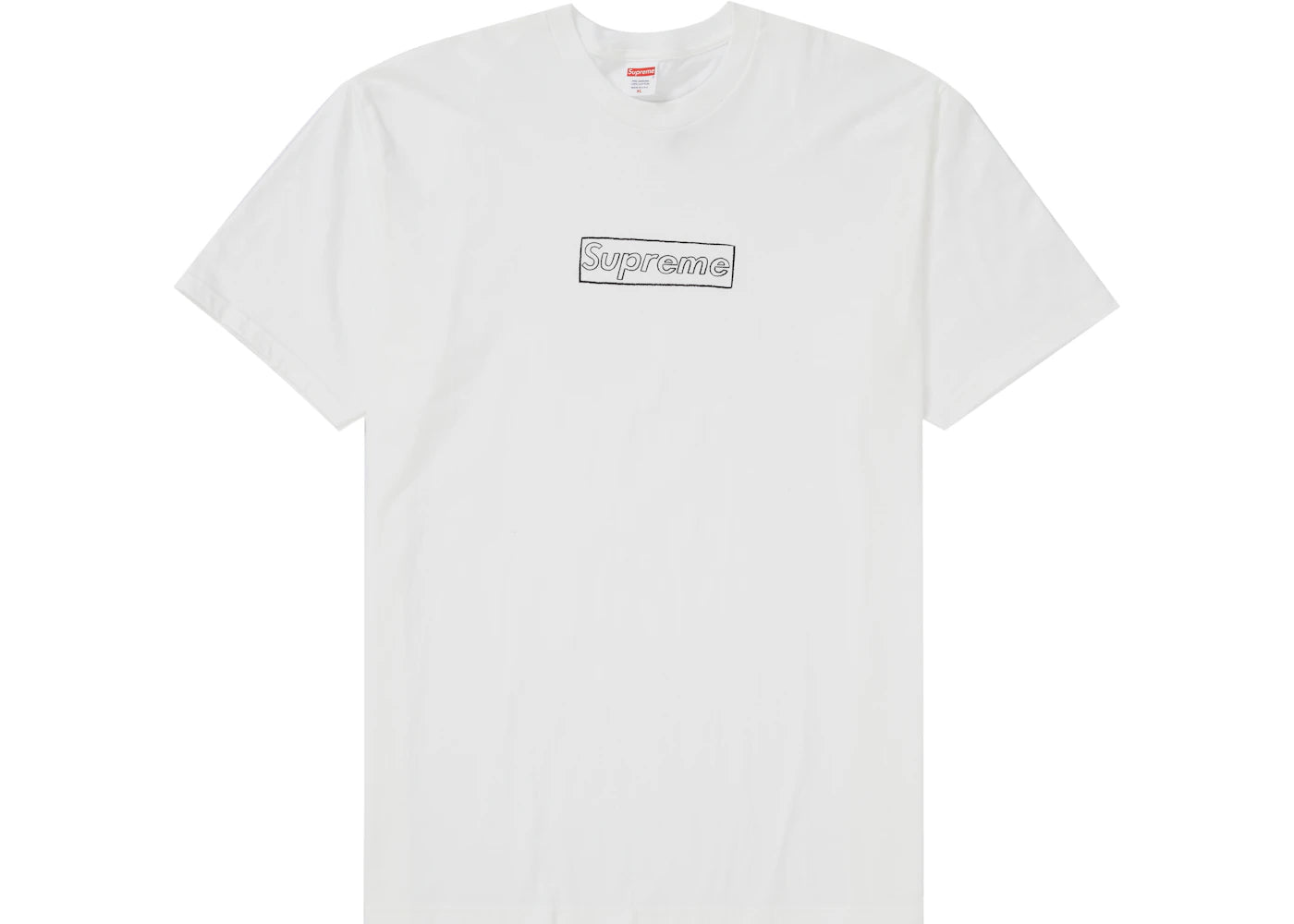 Supreme KAWS Chalk Logo Tee White