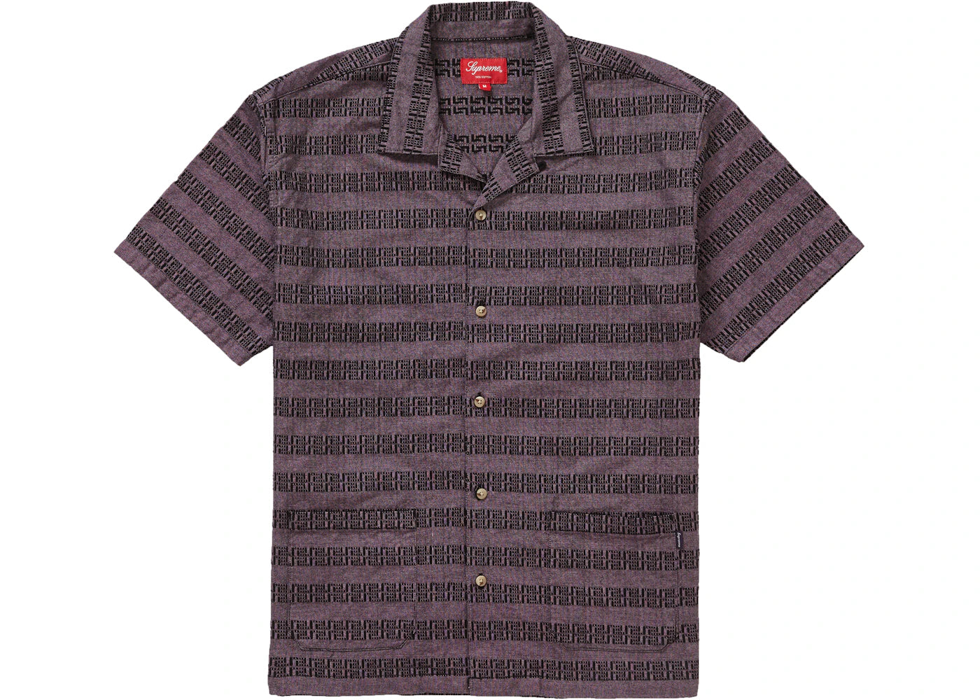 Supreme Key Stripe S/S Shirt Purple